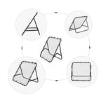 Rebounder net target set showing multiple folding angles with black frame and grid net