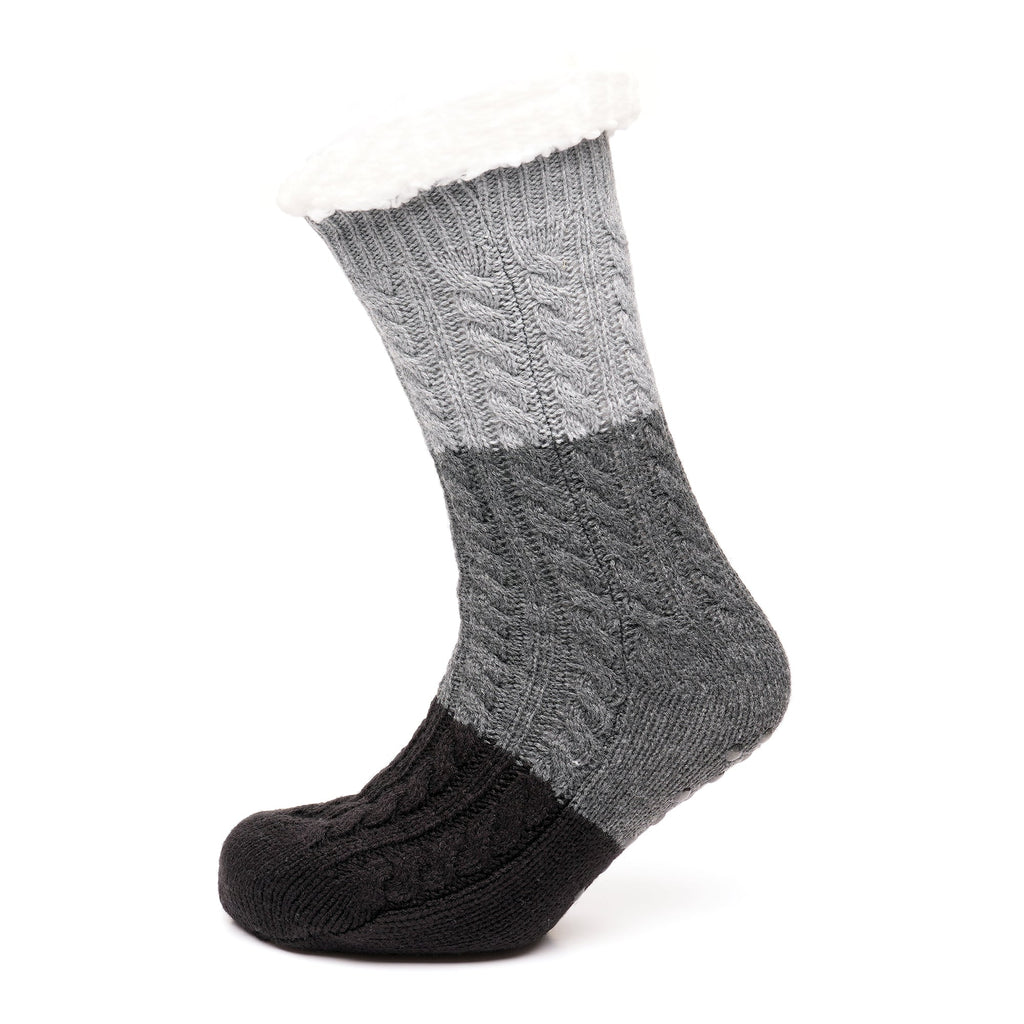 Tom Franks 1 Pair Chunky Knit Sherpa Slipper Socks