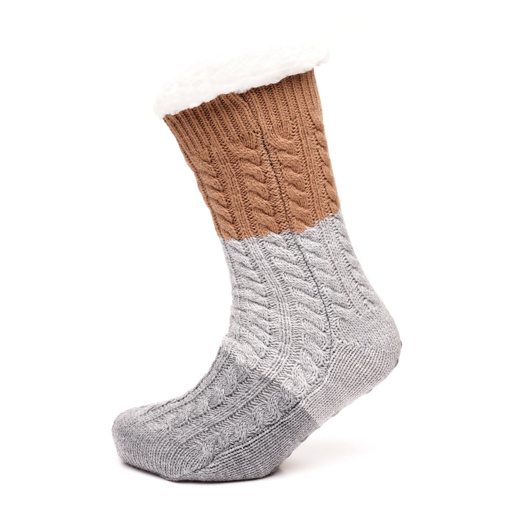 Tom Franks 1 Pair Chunky Knit Sherpa Slipper Socks