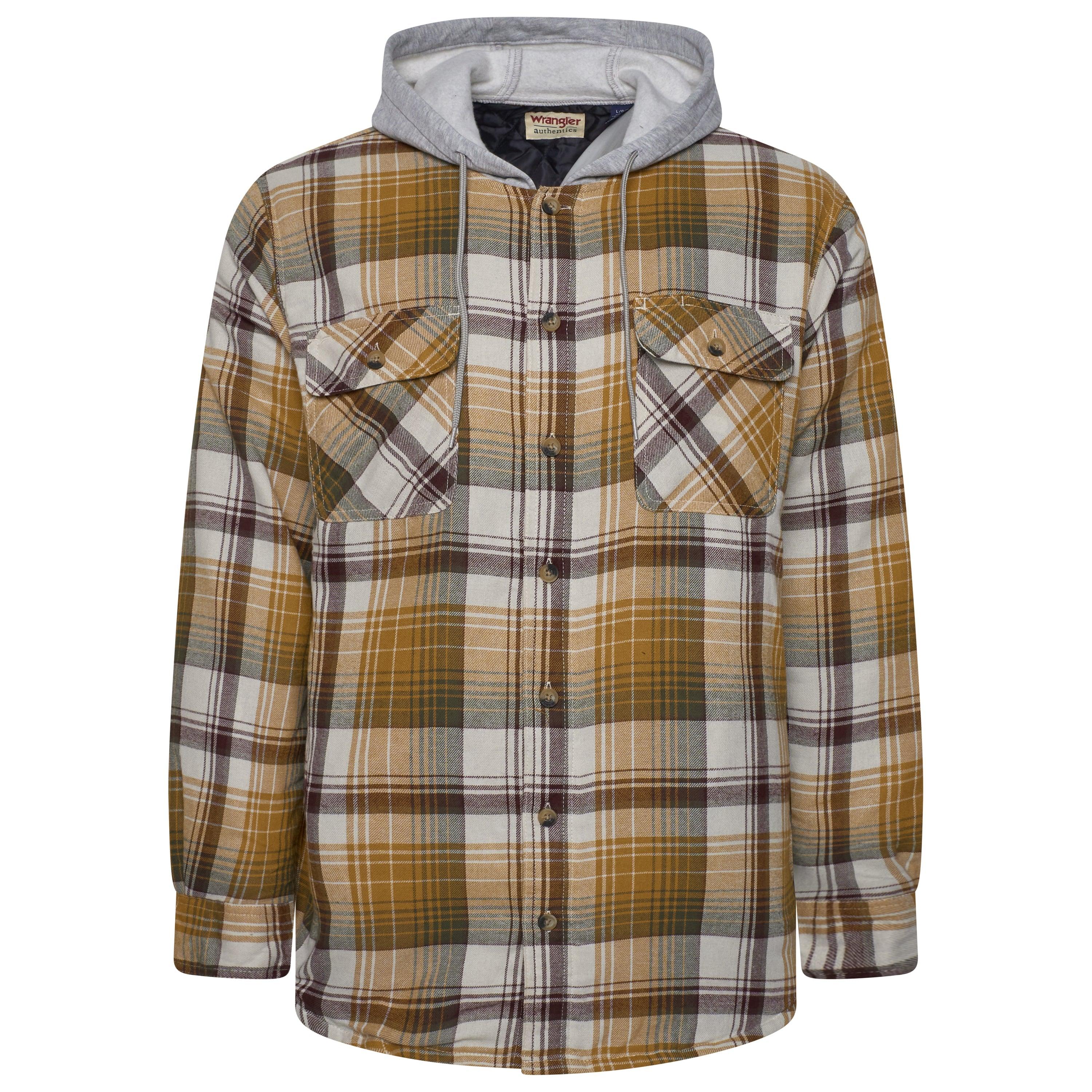 Wrangler Padded Hooded Shirt Jacket