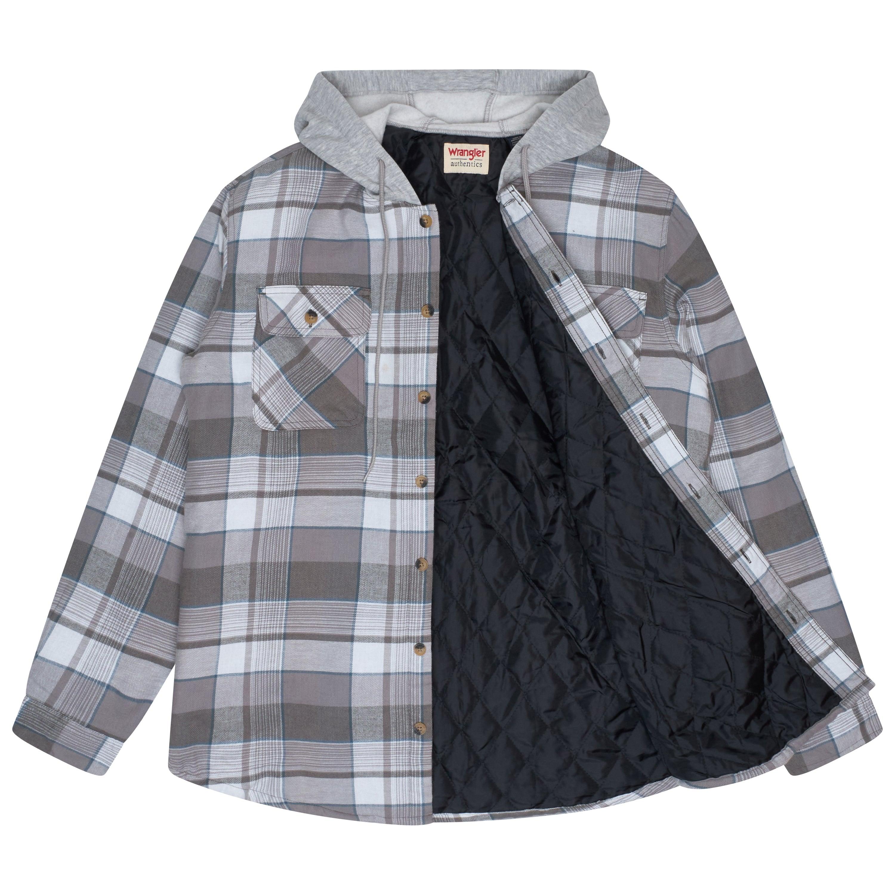 Wrangler Padded Hooded Shirt Jacket