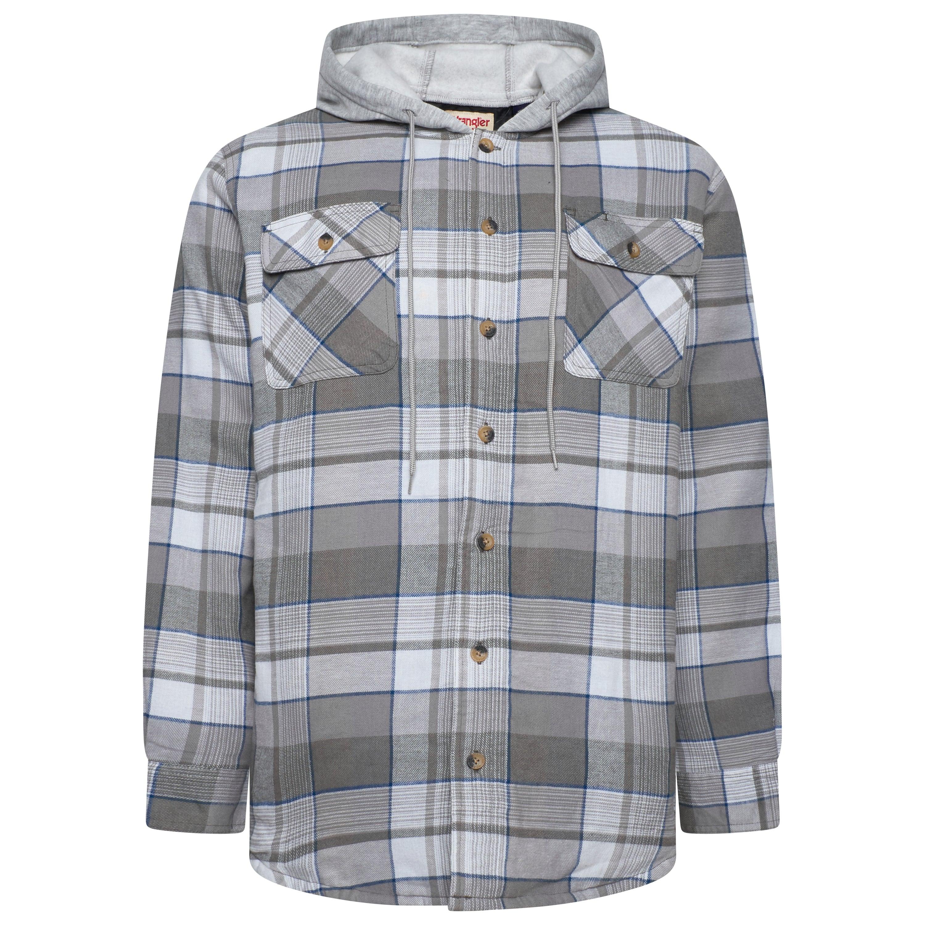 Wrangler Padded Hooded Shirt Jacket