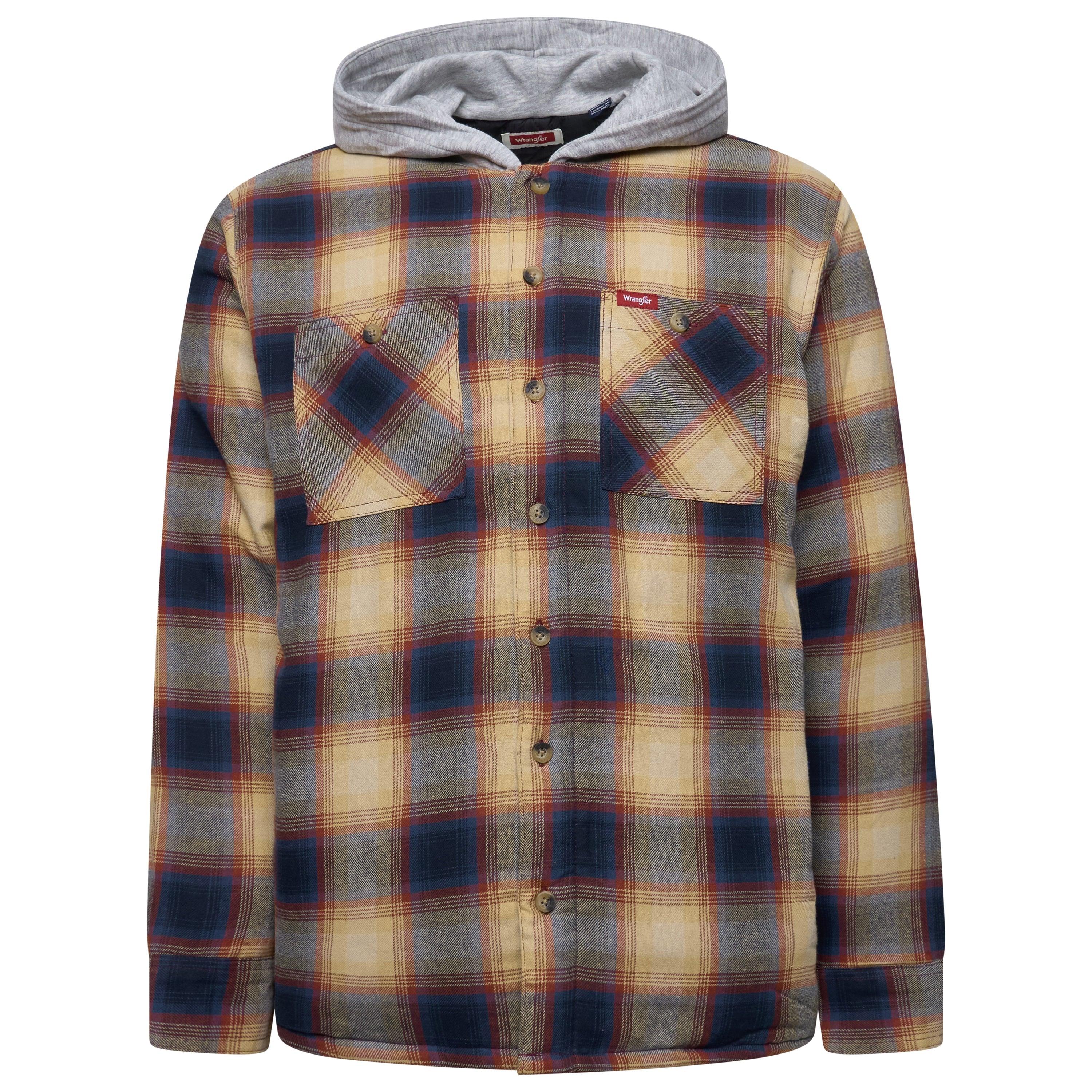 Wrangler Hooded Padded Shirt Jacket