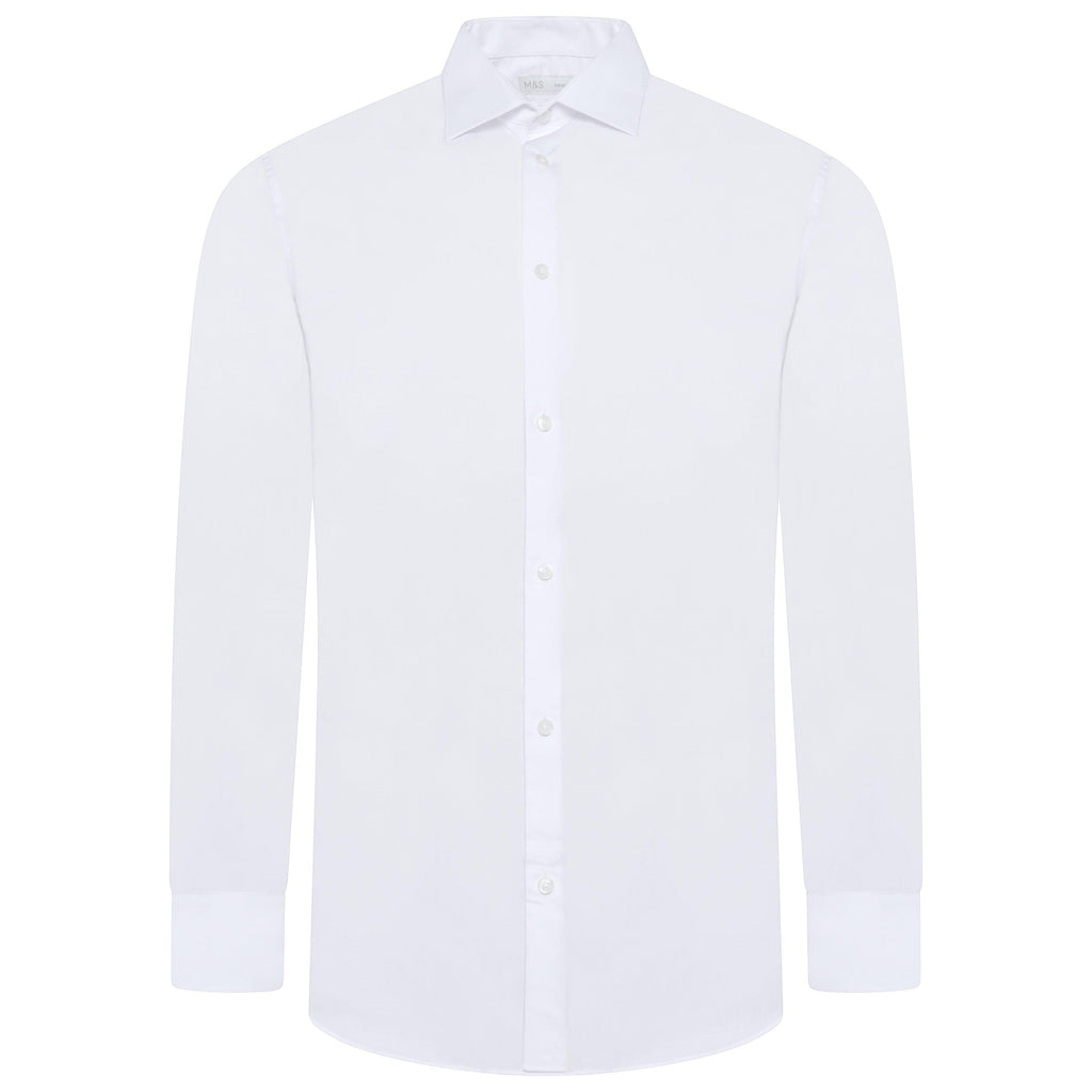 M&S Regular Fit Easy Iron Pure Cotton Shirt