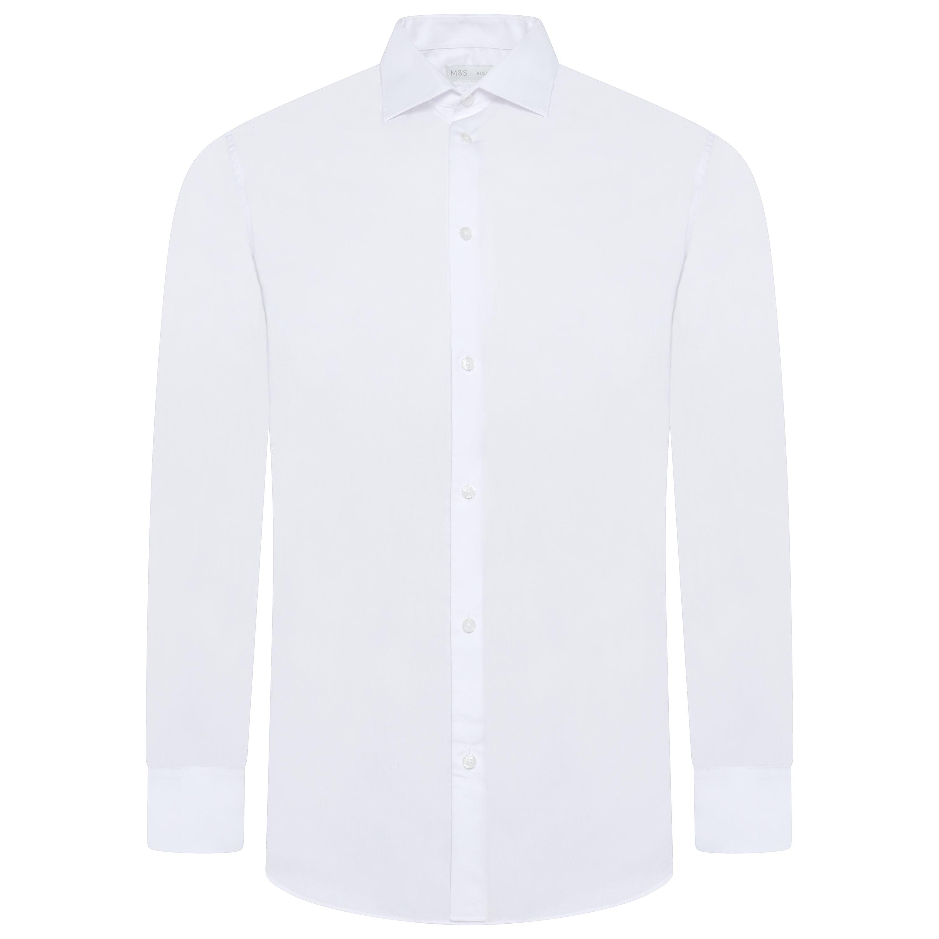 M&S Regular Fit Easy Iron Pure Cotton Shirt