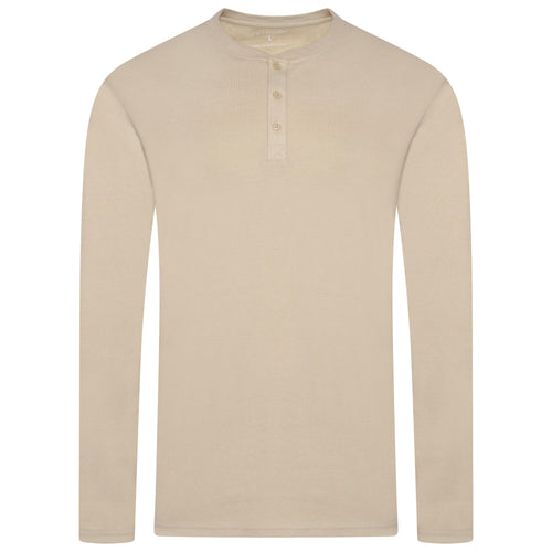 Henley Waffle Knit Long Sleeve Top