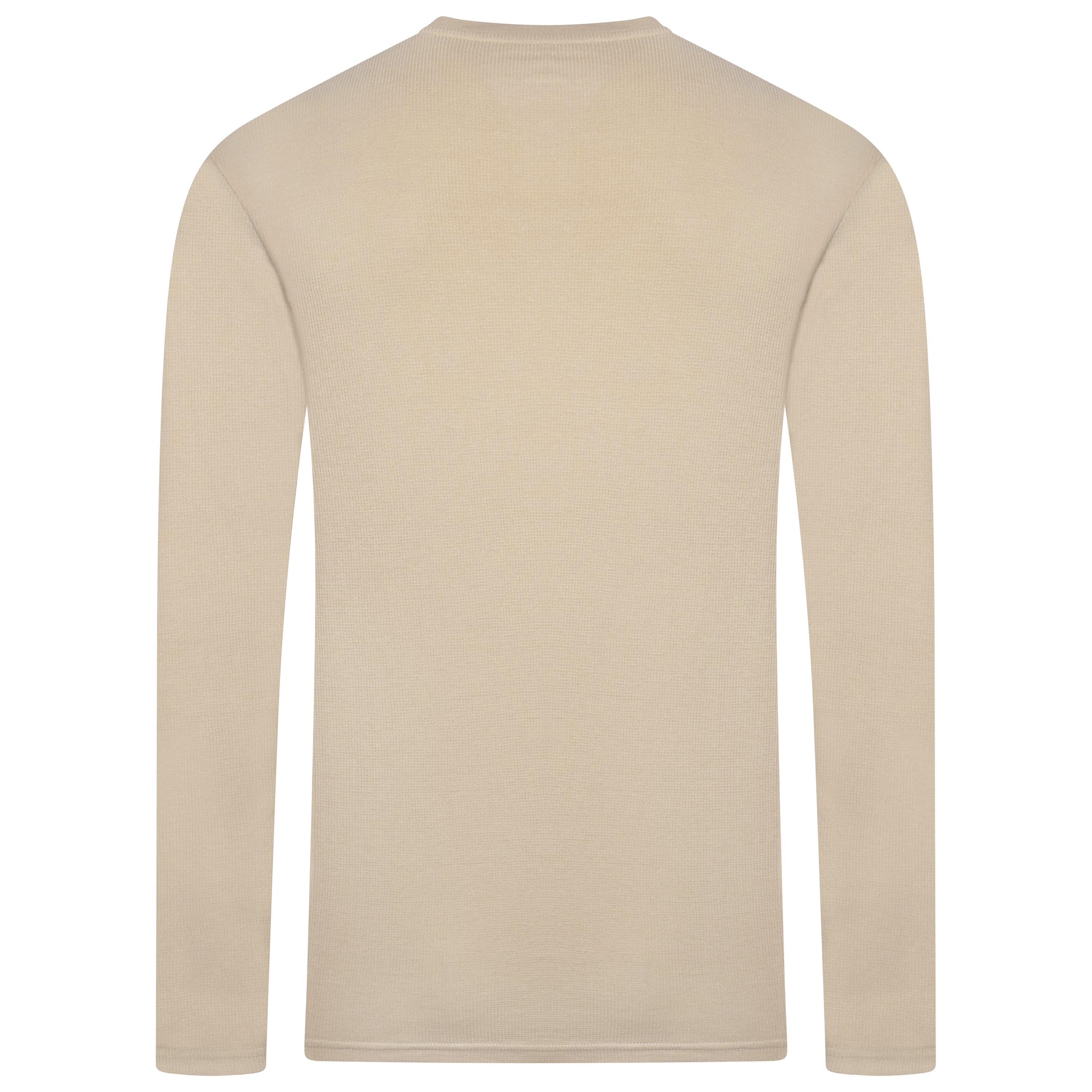 Henley Waffle Knit Long Sleeve Top