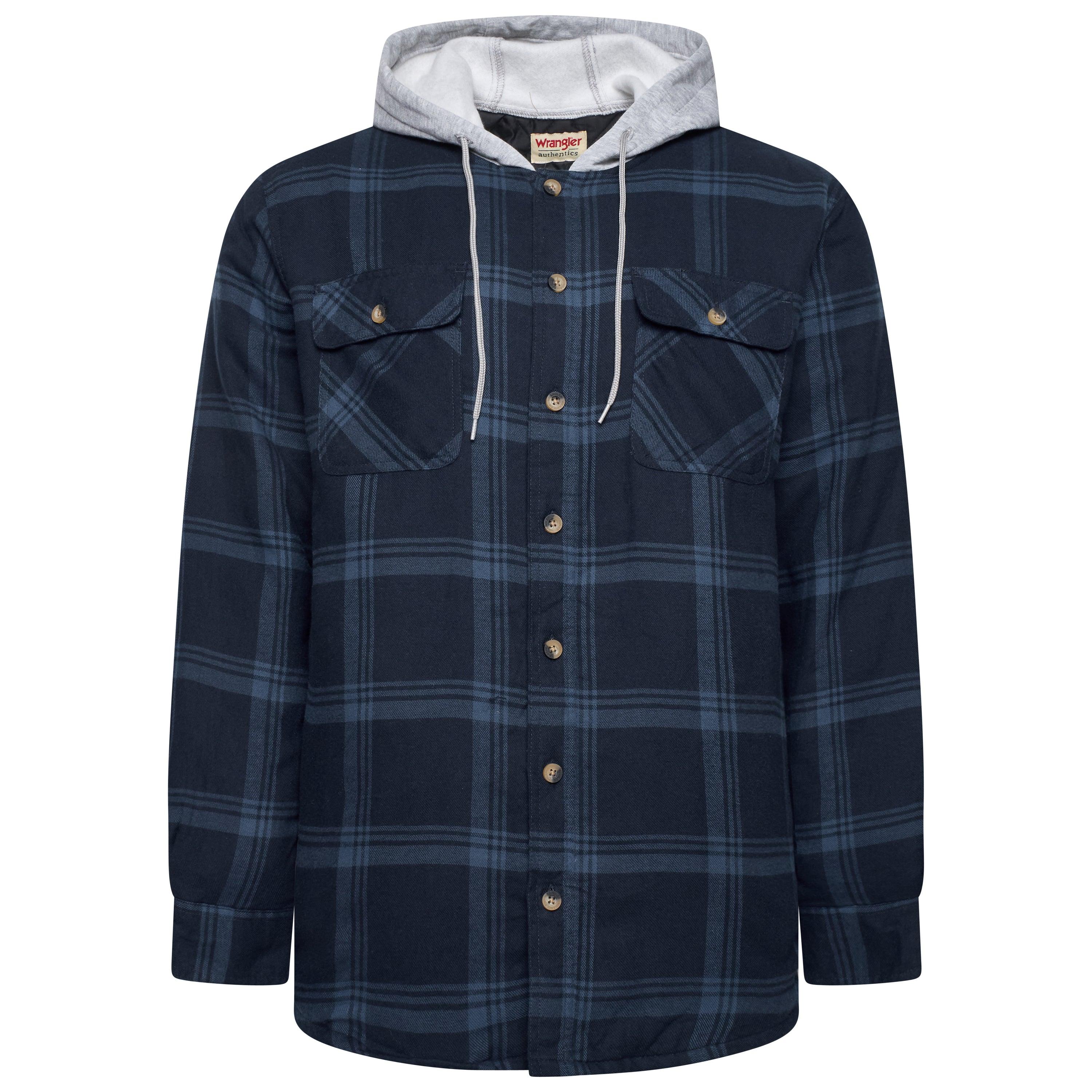 Wrangler Padded Hooded Shirt Jacket