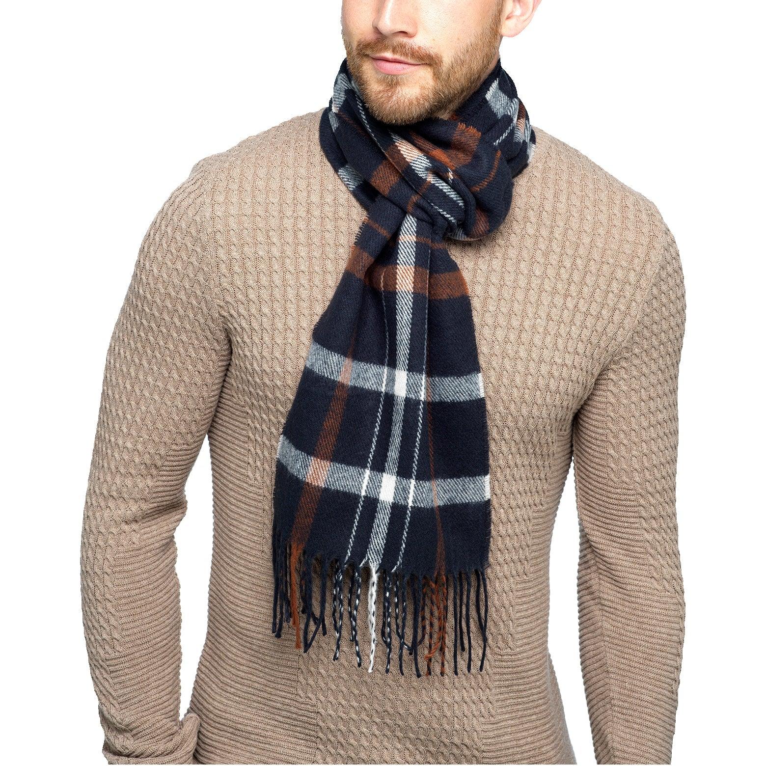Tom Franks Check Scarf With Tassel - Bobobiy