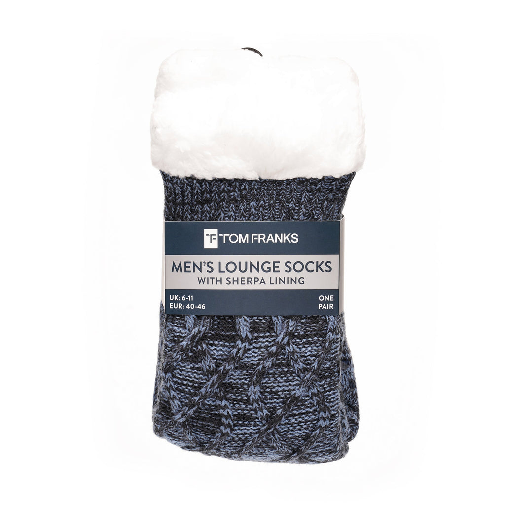 Tom Franks 1 Pair Chunky Knit Sherpa Slipper Socks