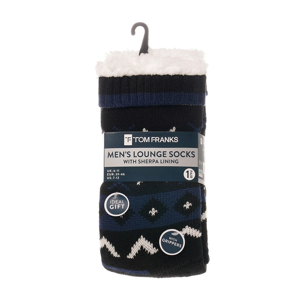 Tom Franks 1 Pair Chunky Knit Sherpa Slipper Socks