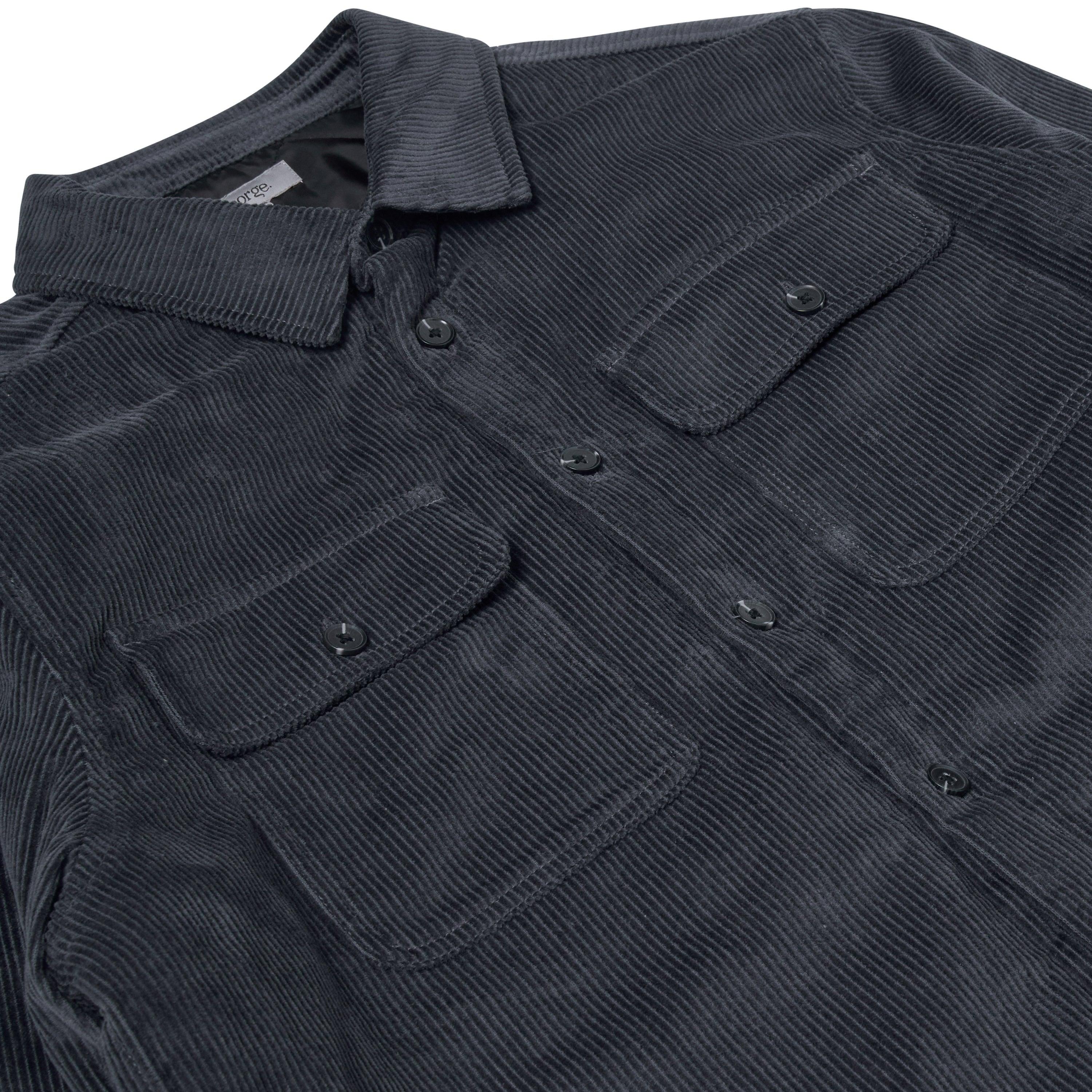 Corduroy Padded Jacket With Pockets