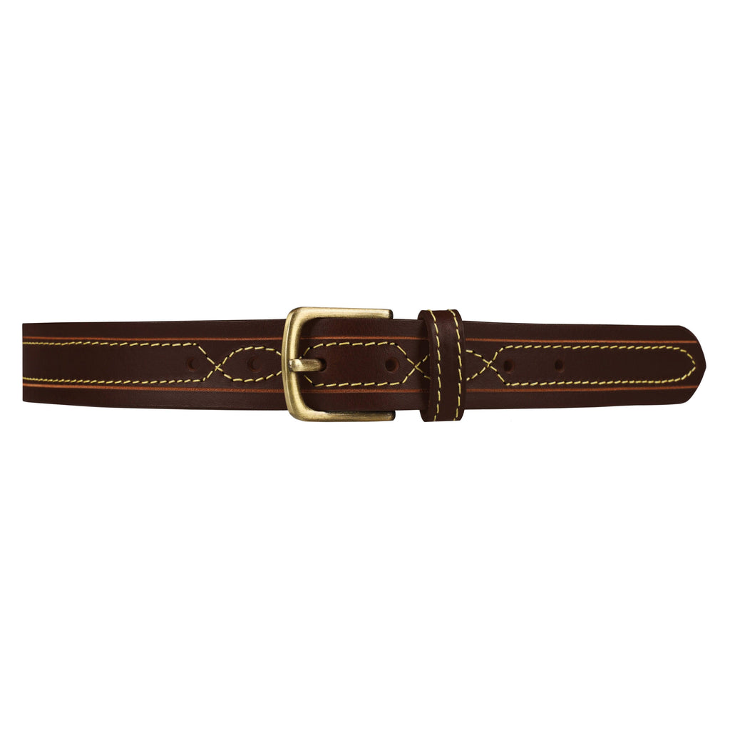 Outback 1.25" Wide Contrast Stitch Full Grain Leather Belt