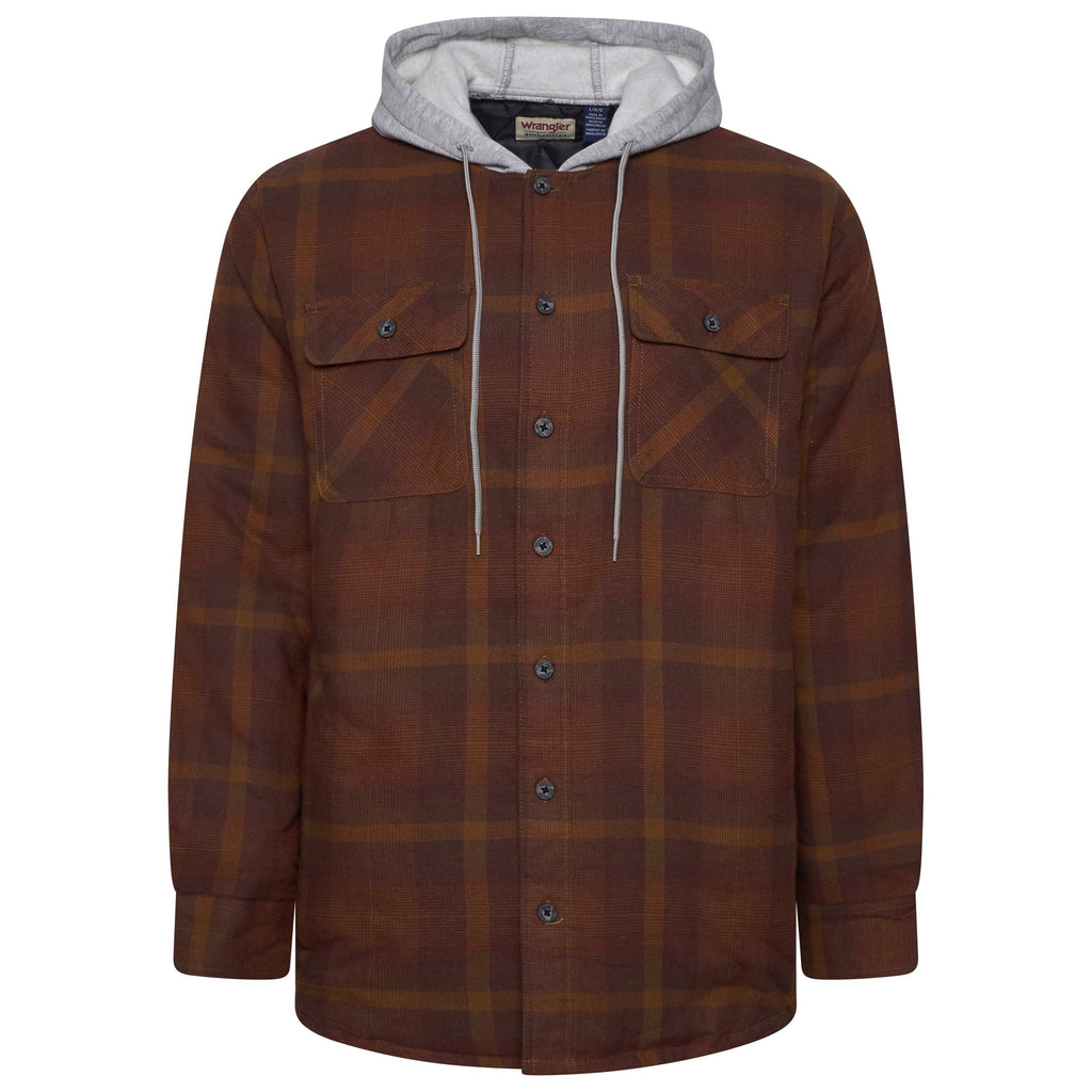 Wrangler Padded Hooded Shirt Jacket