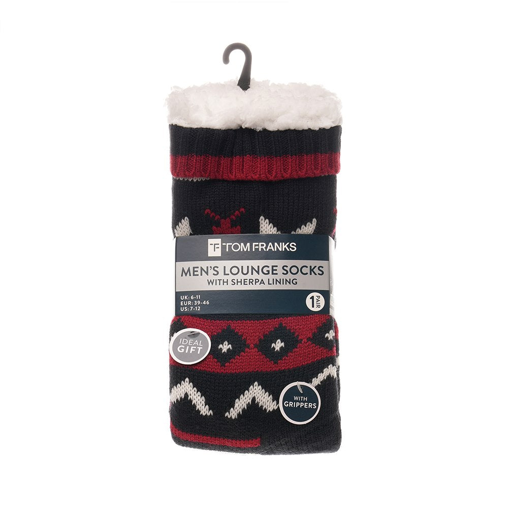 Tom Franks 1 Pair Chunky Knit Sherpa Slipper Socks