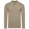 Contempo Half Zip Stretch Ribbed Polo Jumper