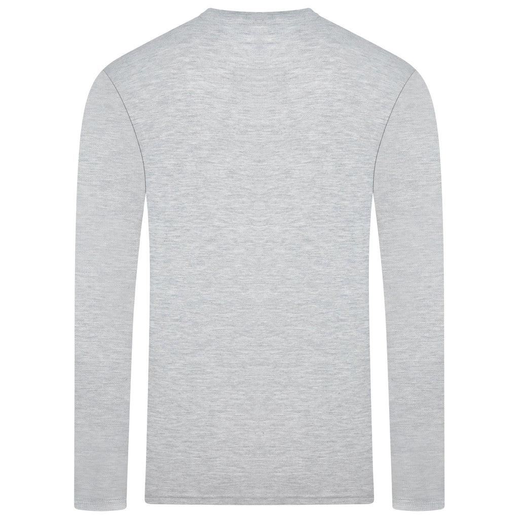 Henley Waffle Knit Long Sleeve Top