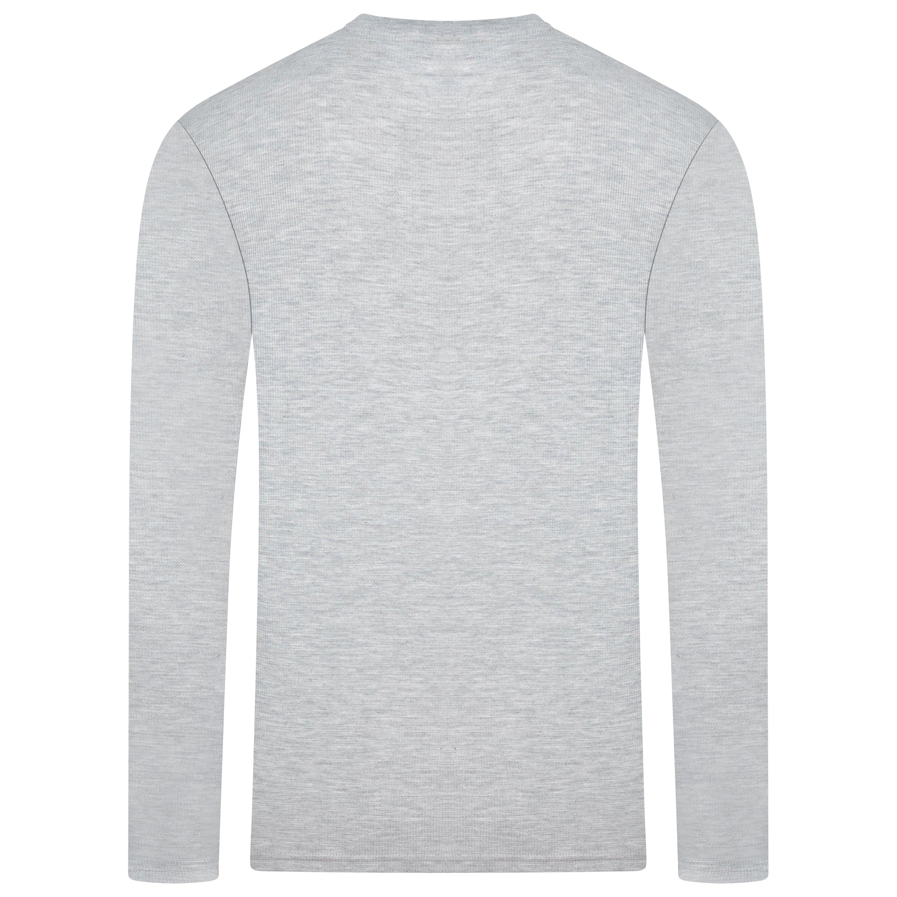 Henley Waffle Knit Long Sleeve Top