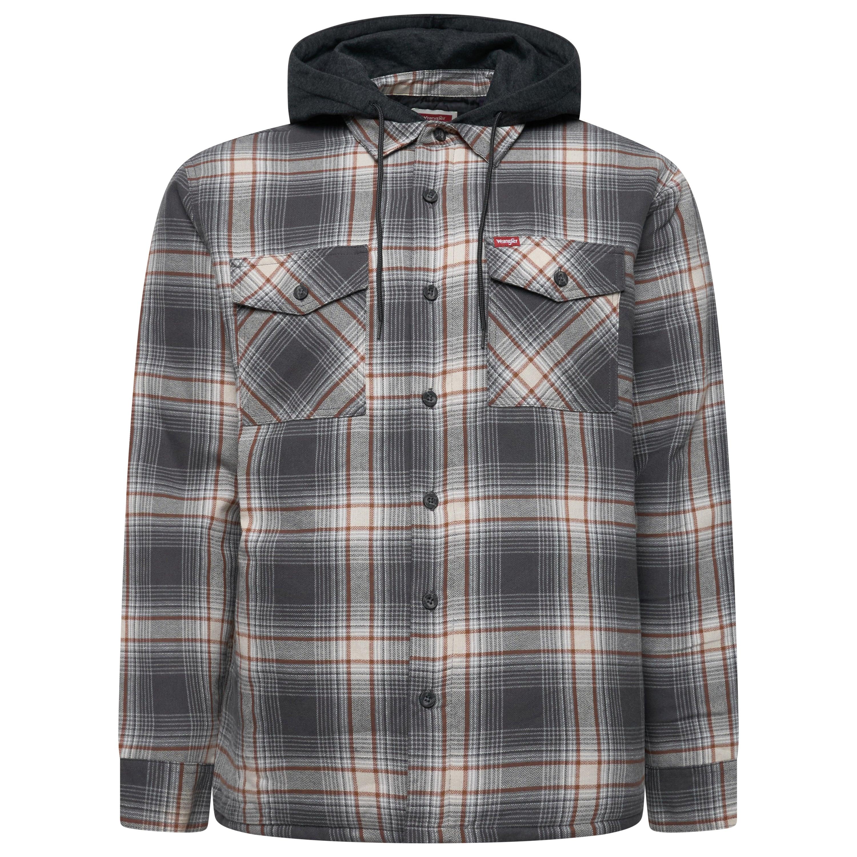 Wrangler Hooded Padded Overshirt Jacket