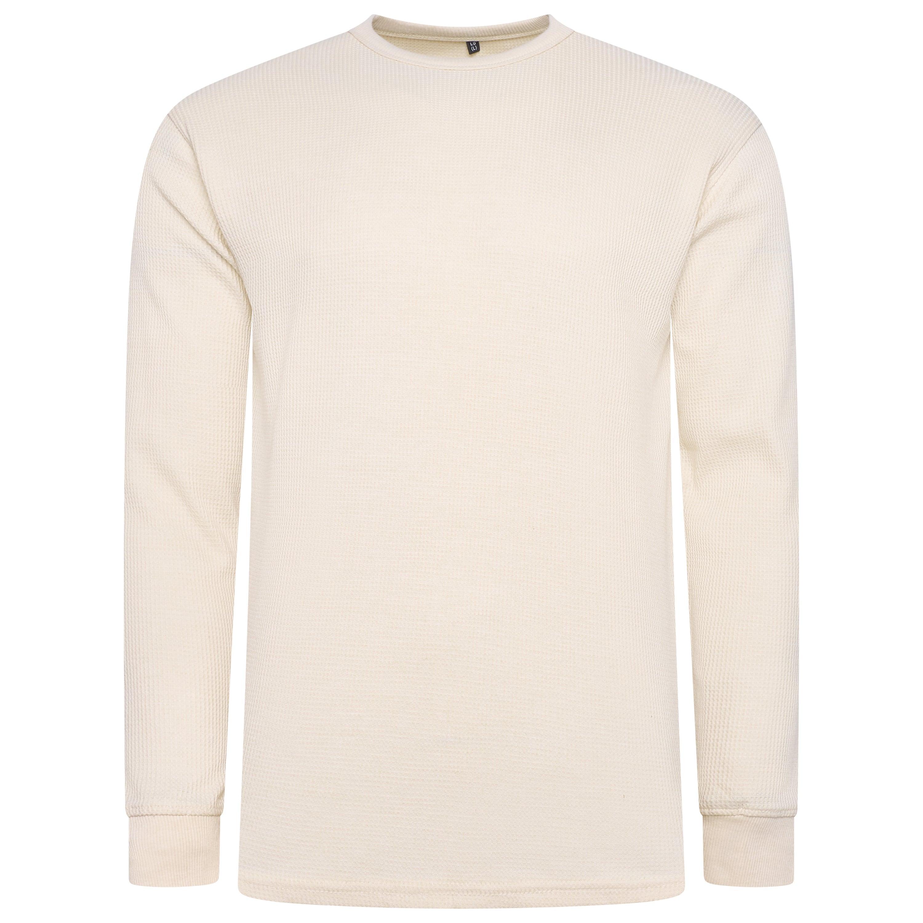 One Brand Crew Neck Waffle Knit T-Shirt