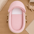 Pink Waffle Moses Basket Bedding Set (Basket Not Included!)