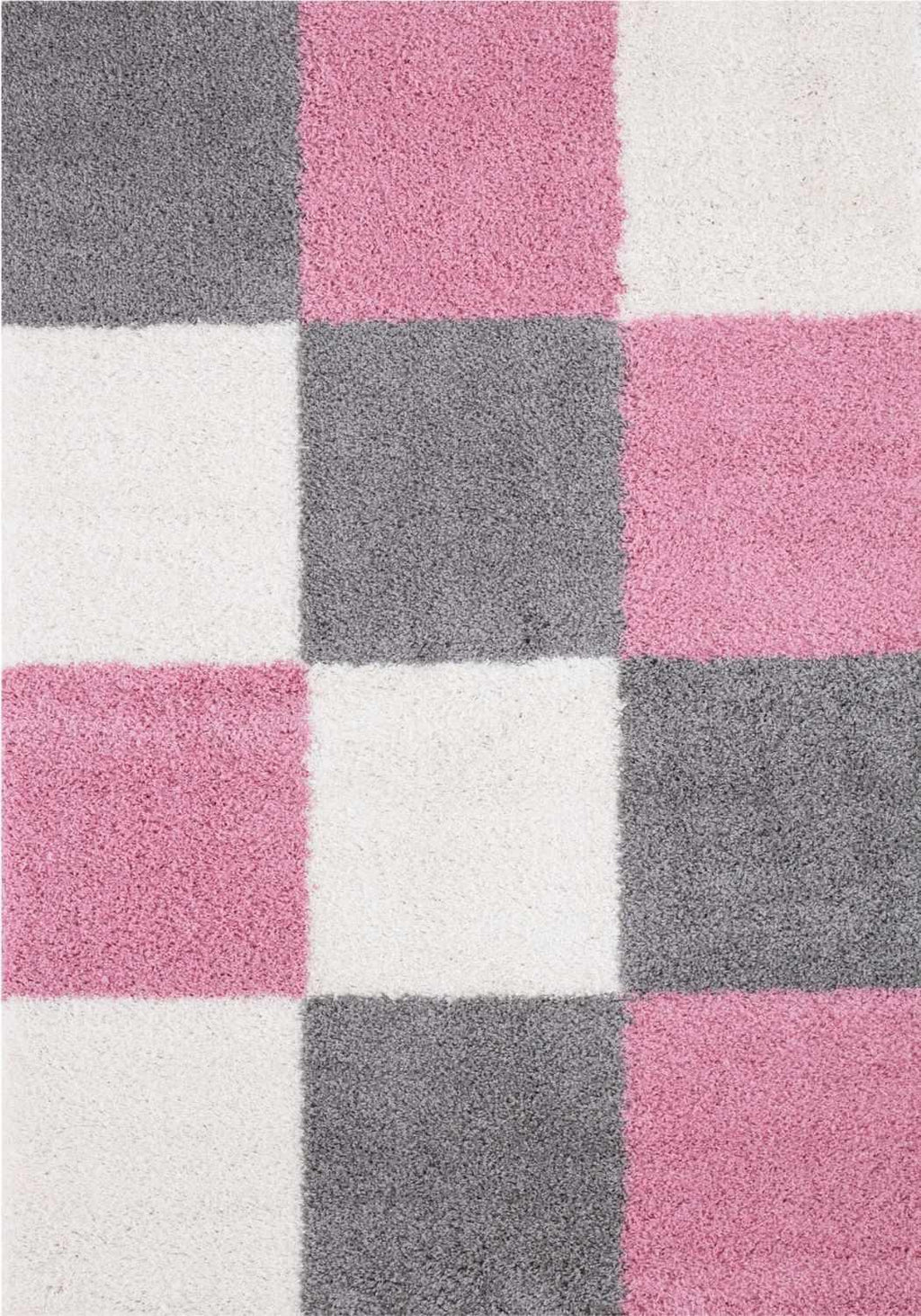 pink_geometric_shaggy_rug - Bobobiy