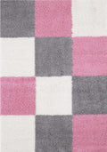 pink_geometric_shaggy_rug - Bobobiy