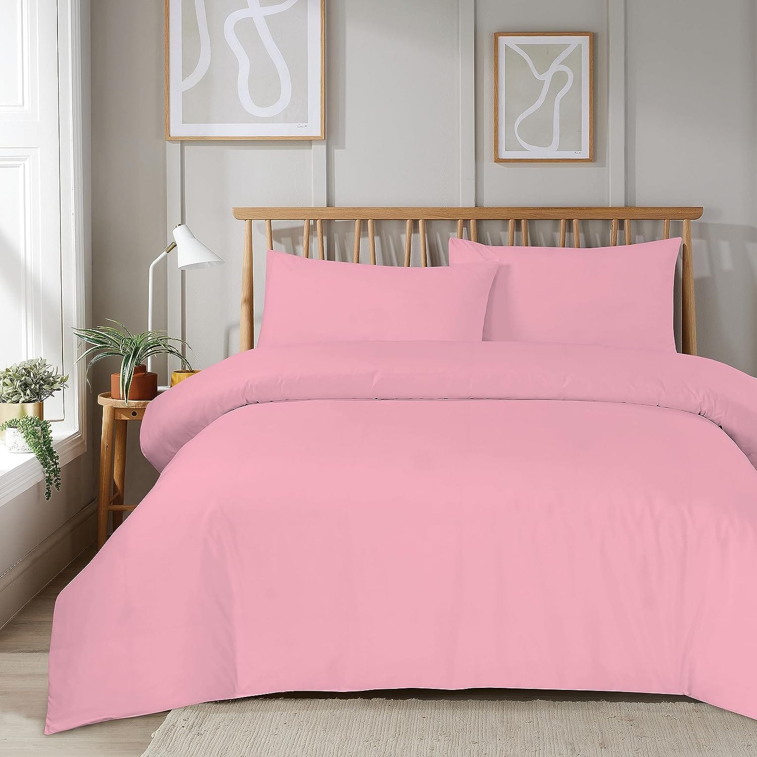 Plain Dye Luxurious Super Soft Duvet Set with Zipper Closure Easy Care Bed Linen in Various Sizes and Colours