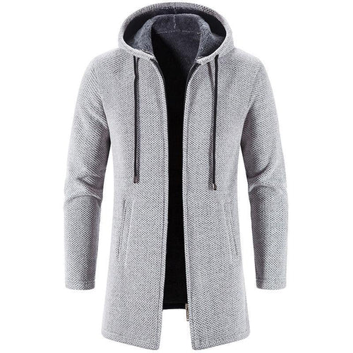 Plus Fleece Hooded Winter Cardigan Men Jacket