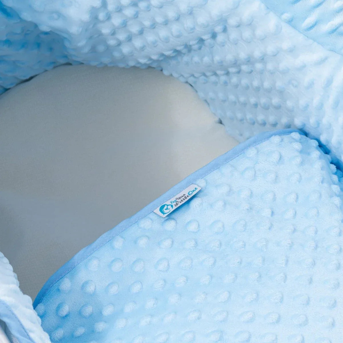 Pod Blue Dimple Moses Basket Bedding Set - Bobobiy