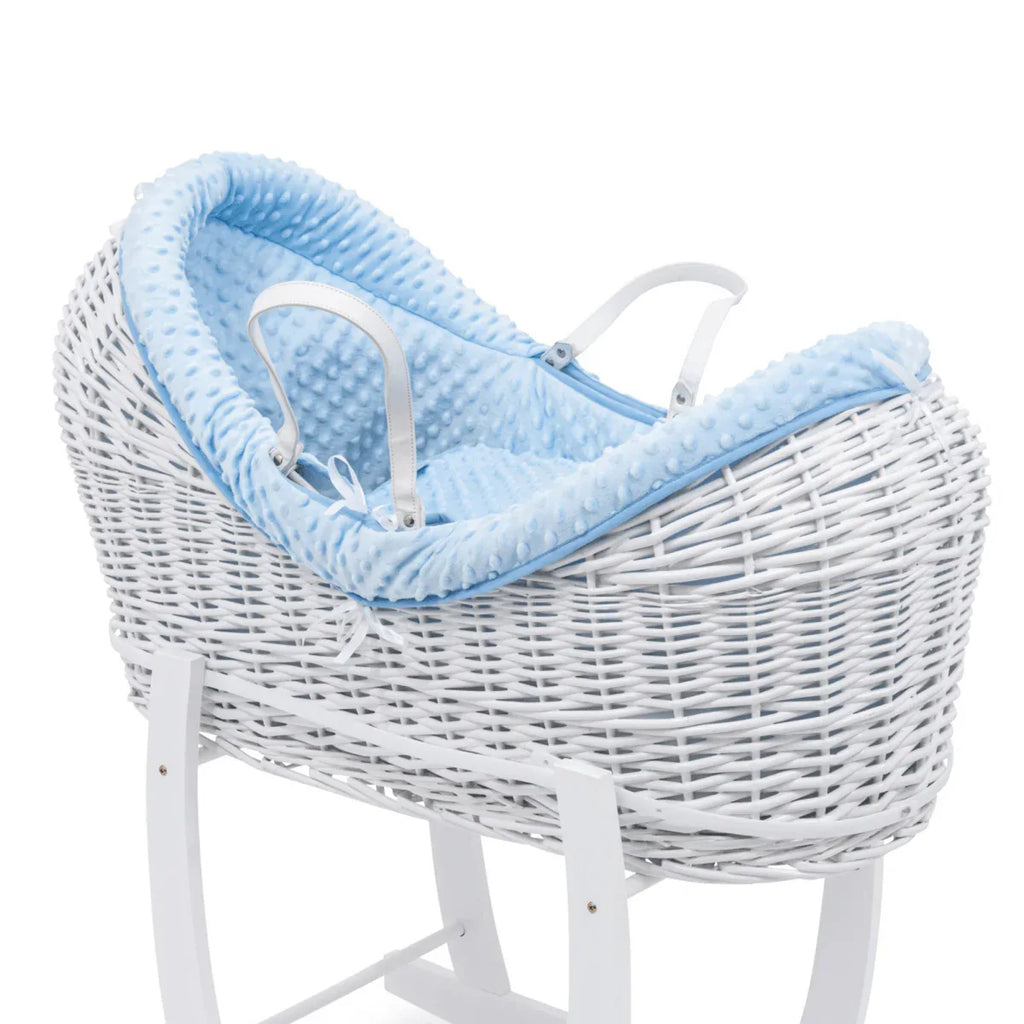 Pod Blue Dimple Moses Basket Bedding Set - Bobobiy