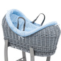 Pod Blue Dimple Moses Basket Bedding Set - Bobobiy