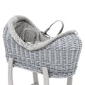 Pod Grey Dimple Moses Basket Bedding Set - Bobobiy