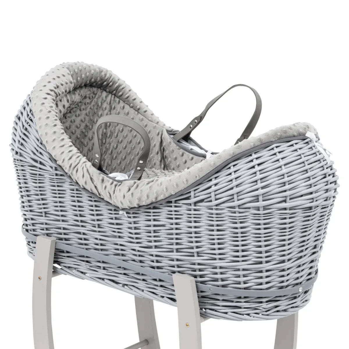 Pod Grey Dimple Moses Basket Bedding Set - Bobobiy