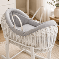 Pod Grey Waffle Moses Basket Bedding Set (Basket Not Included!)