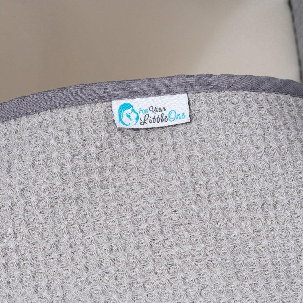 Pod Grey Waffle Moses Basket Bedding Set - Bobobiy