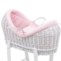 Pod Pink Dimple Moses Basket Bedding Set - Bobobiy