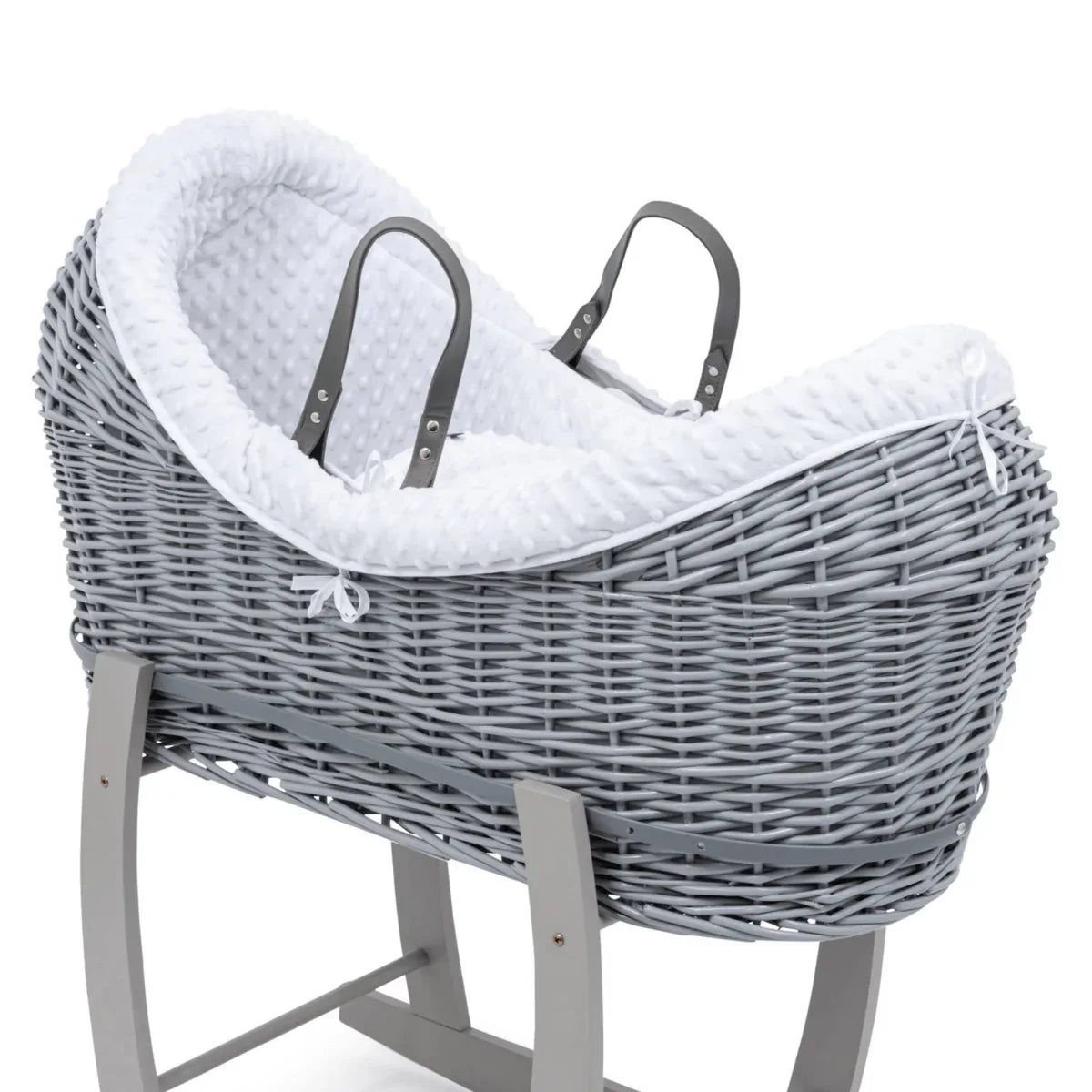 Pod White Dimple Moses Basket Bedding Set - Bobobiy