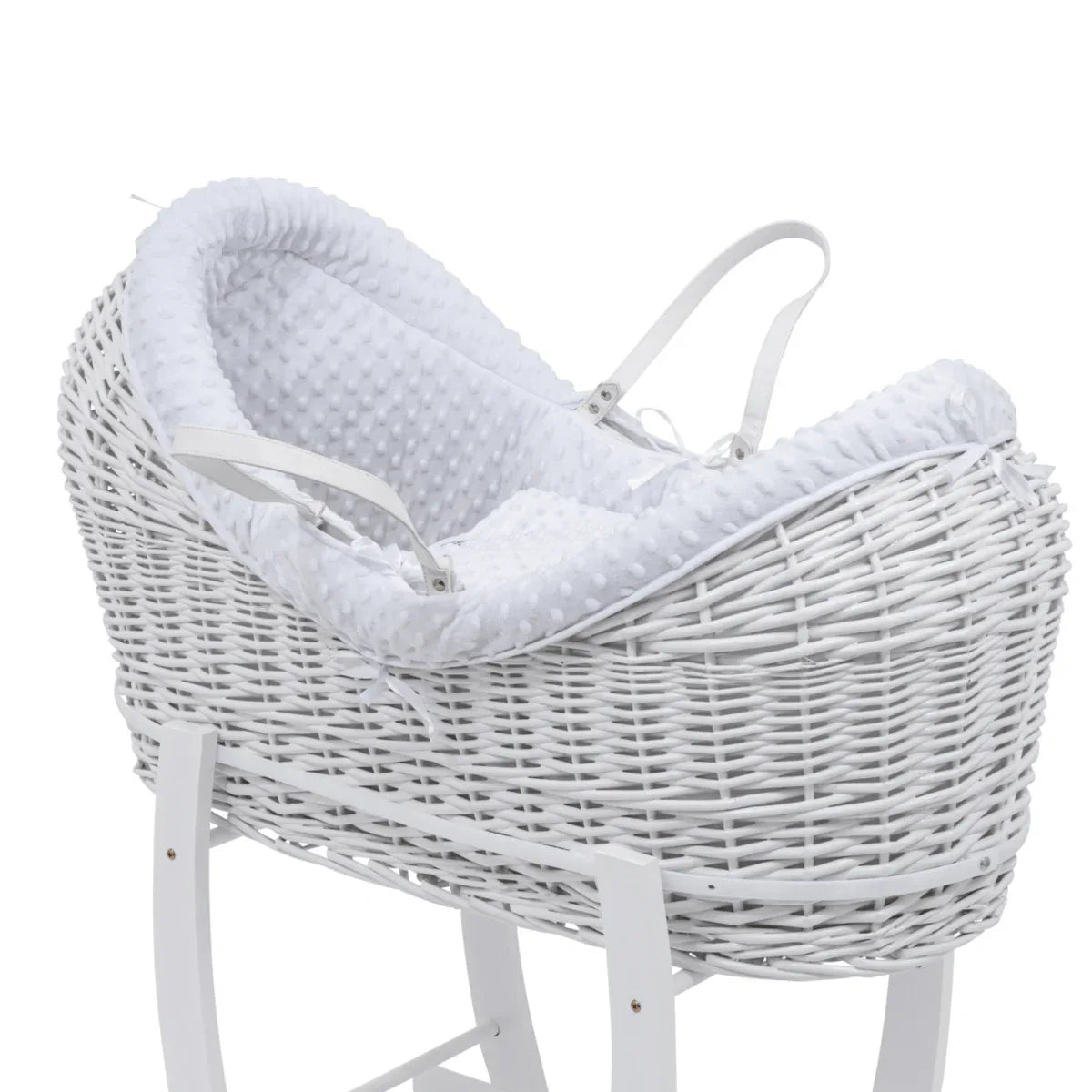 Pod White Dimple Moses Basket Bedding Set - Bobobiy