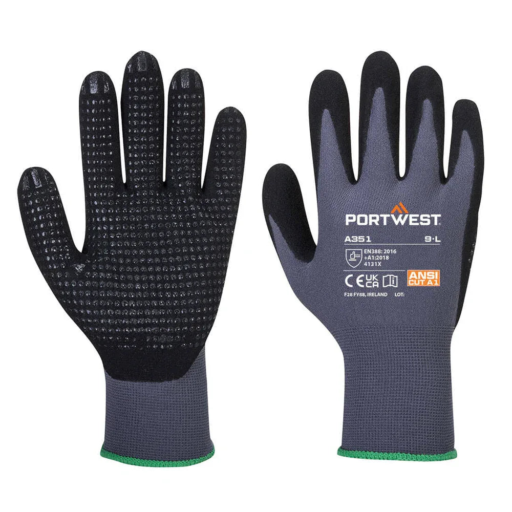 Portwest A351 DermiFlex Plus Nitrile Glove - Bobobiy
