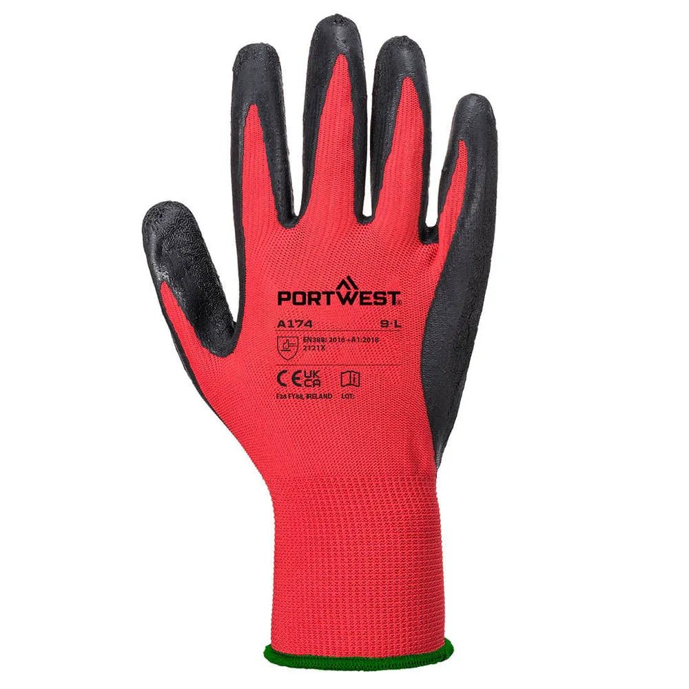 Portwest A174 Flex Grip Latex Gloves - Bobobiy