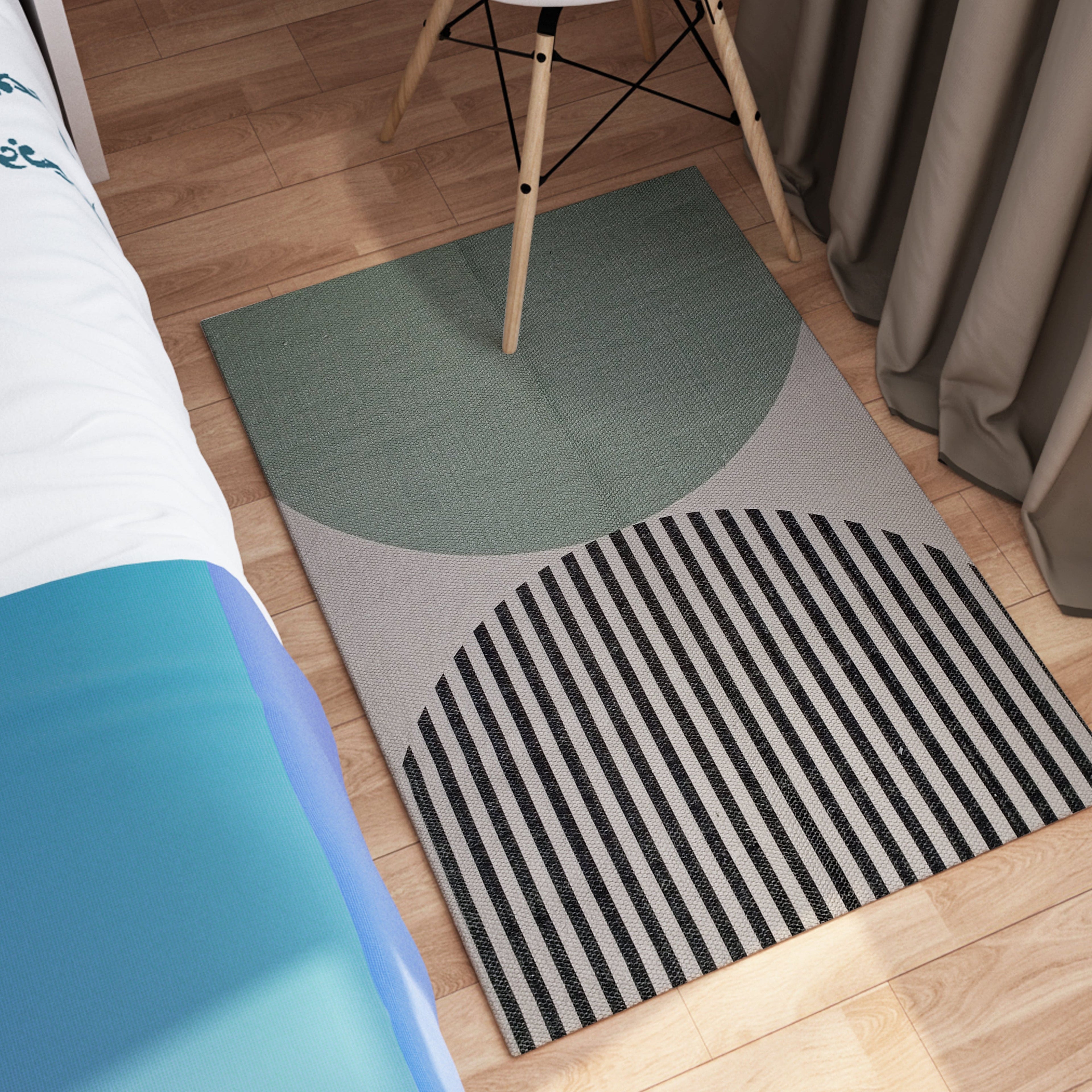 Printed Rug Amphi Design Modern Non-Slip Soft Durable Floor Rug for Living Room Bedroom Office