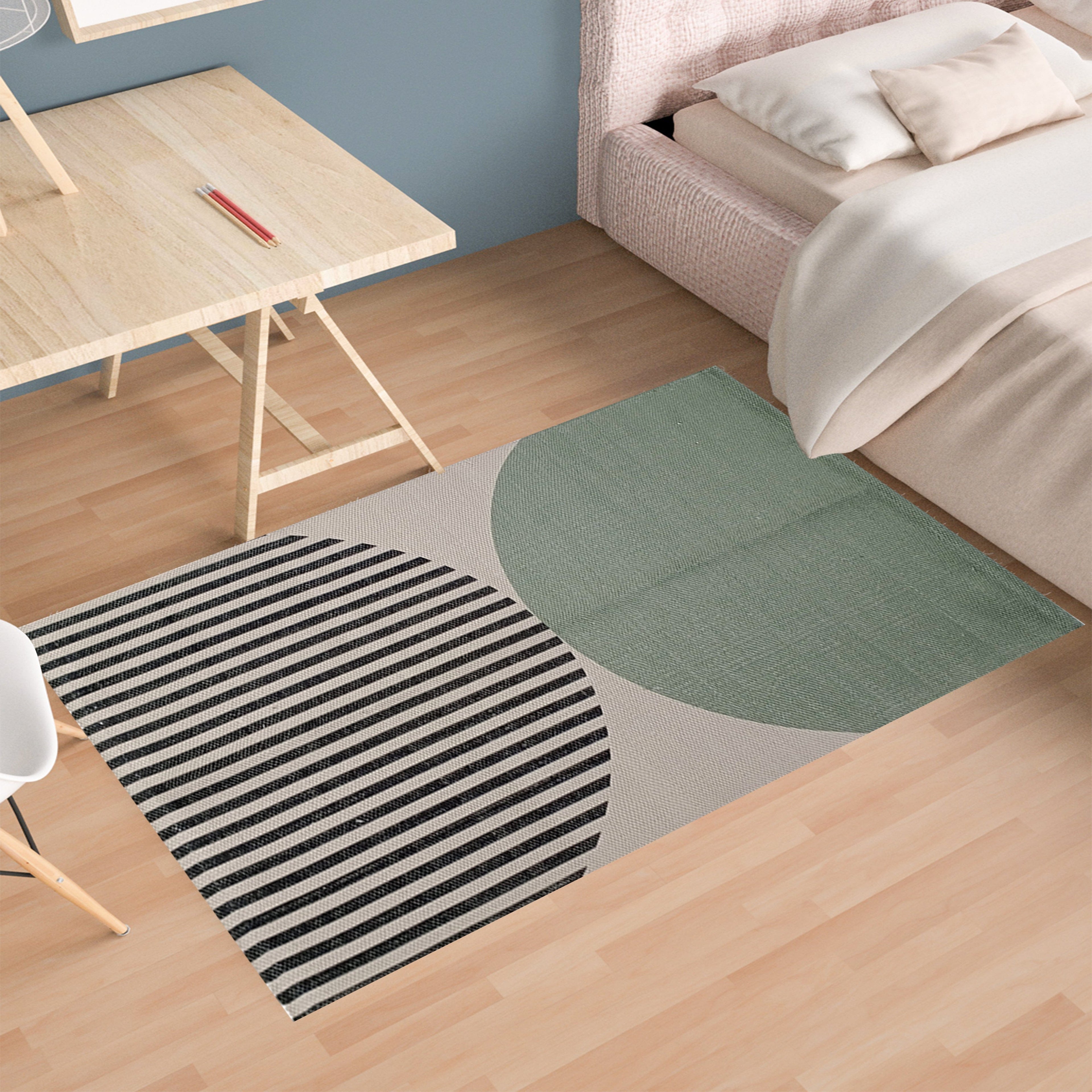 Printed Rug Amphi Design Modern Non-Slip Soft Durable Floor Rug for Living Room Bedroom Office