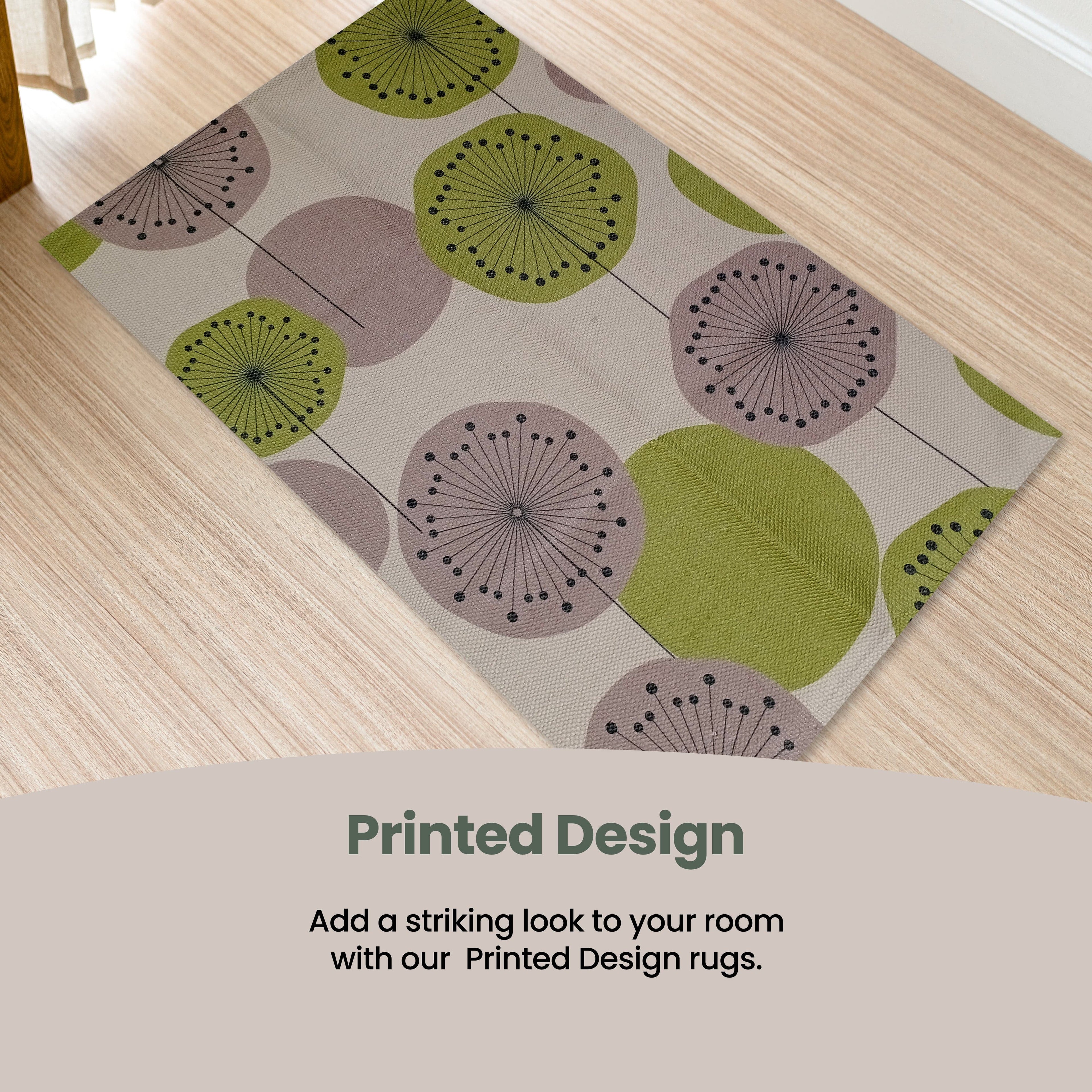 Printed Rug Flor Design Modern Non-Slip Soft Durable Floor Rug for Living Room Bedroom Office