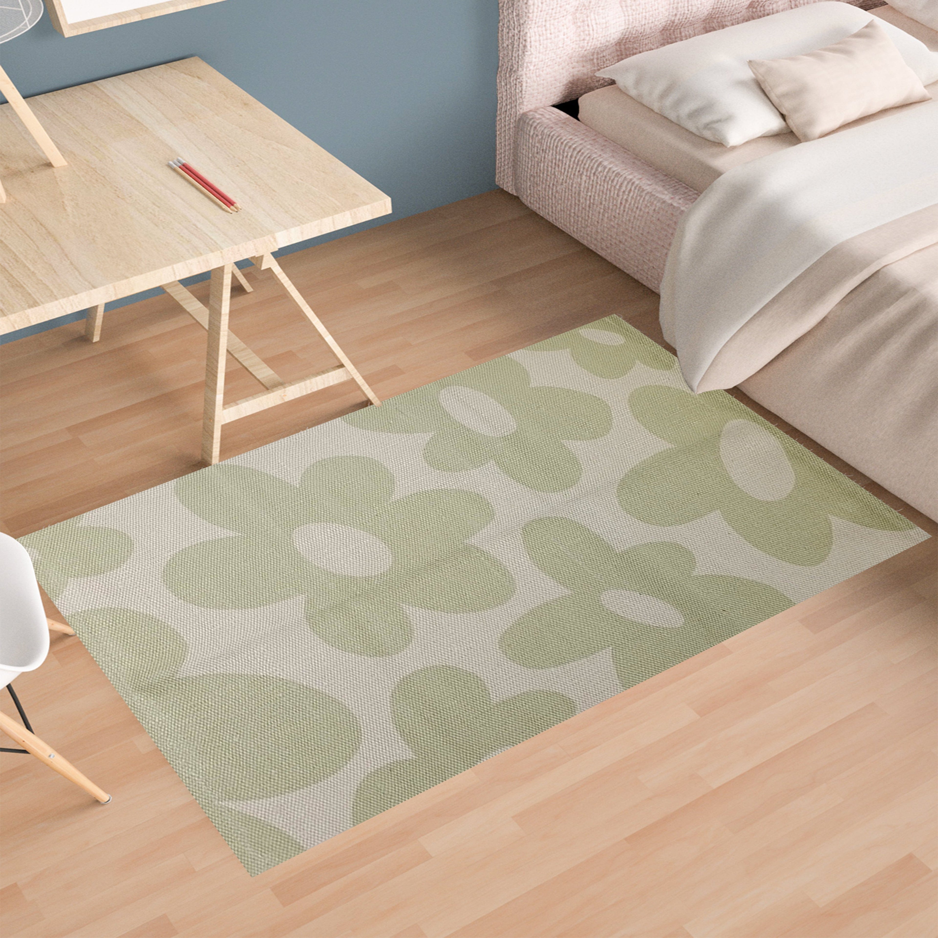 Printed Rug Jardin Design Modern Non-Slip Soft Durable Floor Rug for Living Room Bedroom Office
