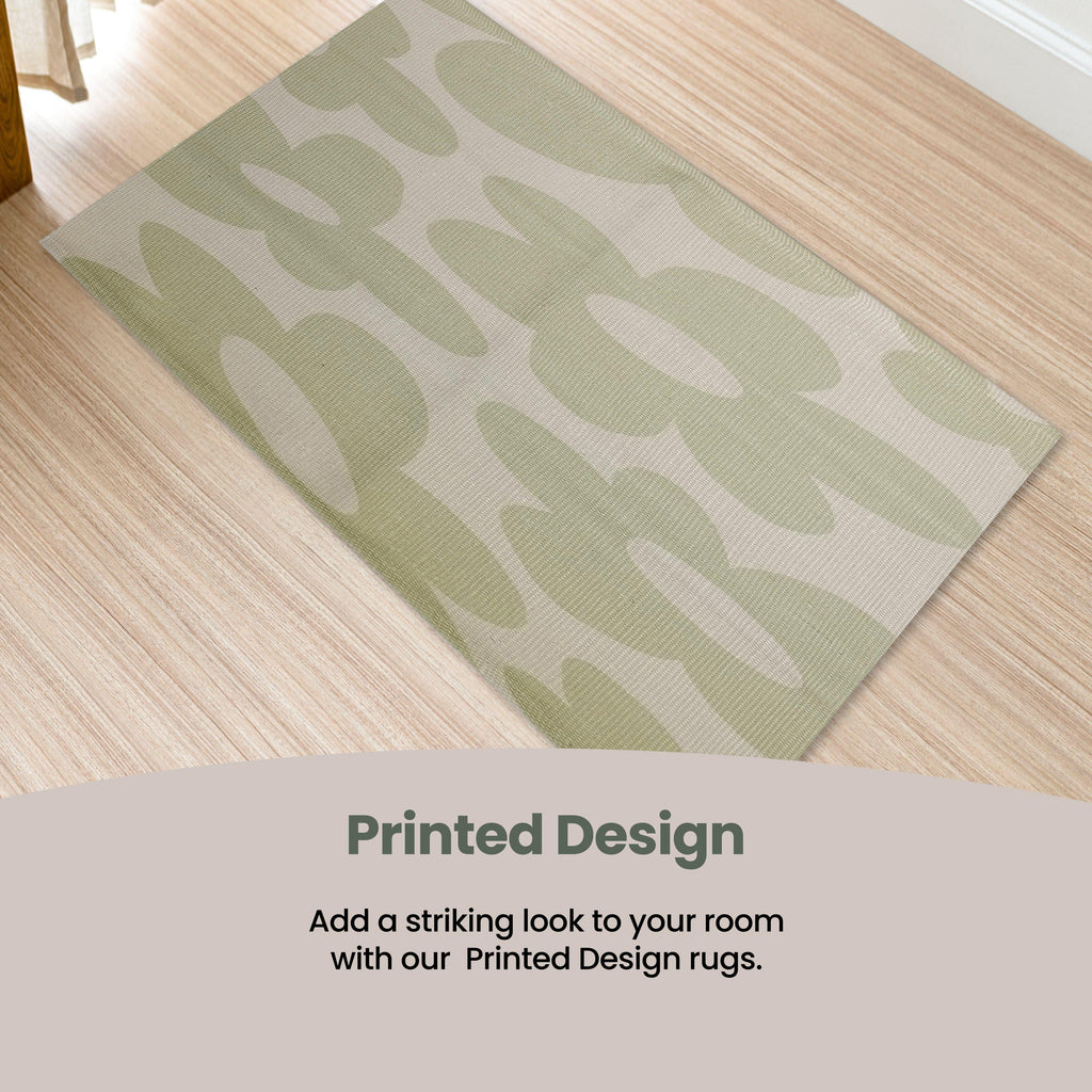 Printed Rug Jardin Design Modern Non-Slip Soft Durable Floor Rug for Living Room Bedroom Office