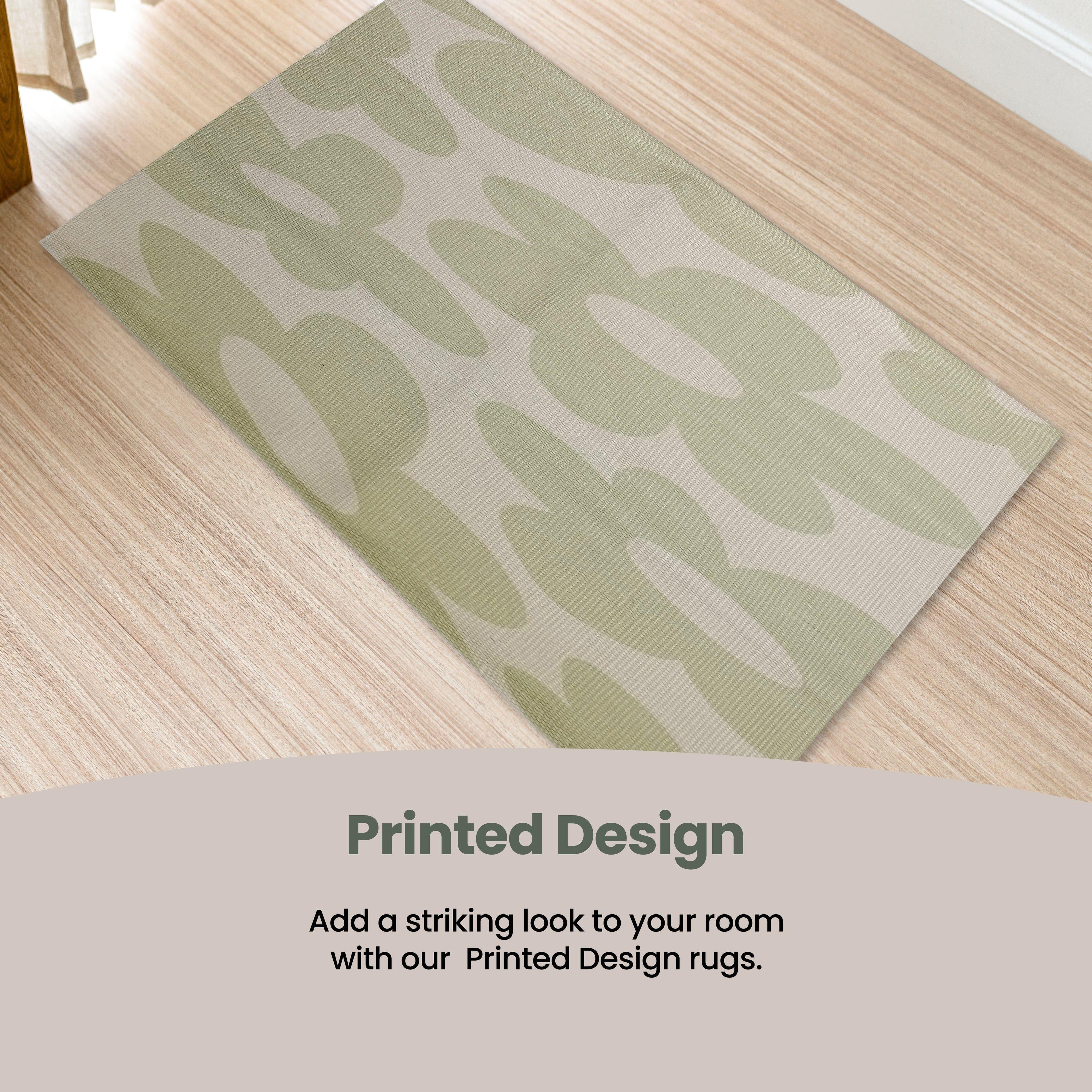 Printed Rug Jardin Design Modern Non-Slip Soft Durable Floor Rug for Living Room Bedroom Office