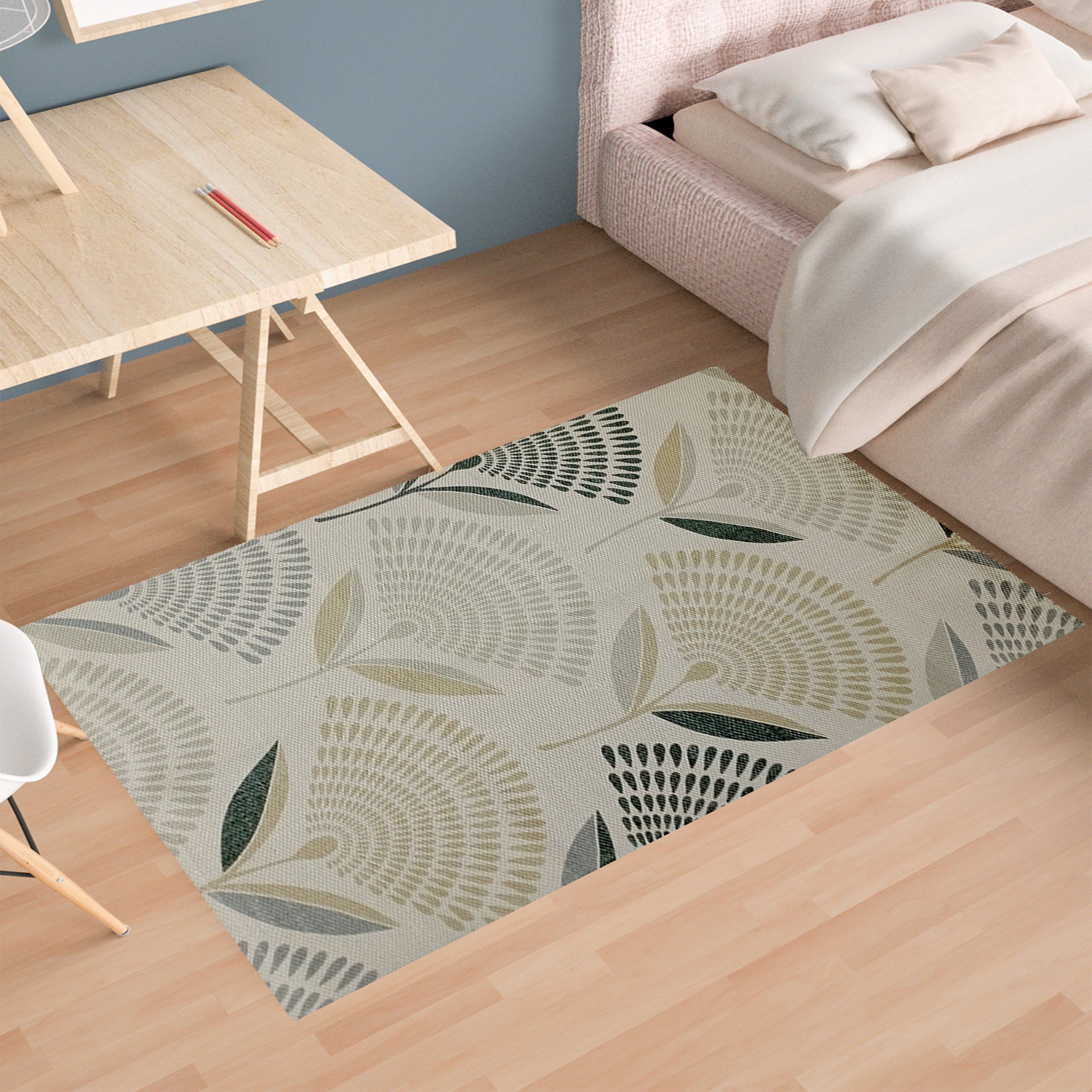 Printed Rug Linnea Design Modern Non-Slip Soft Durable Floor Rug for Living Room Bedroom Office