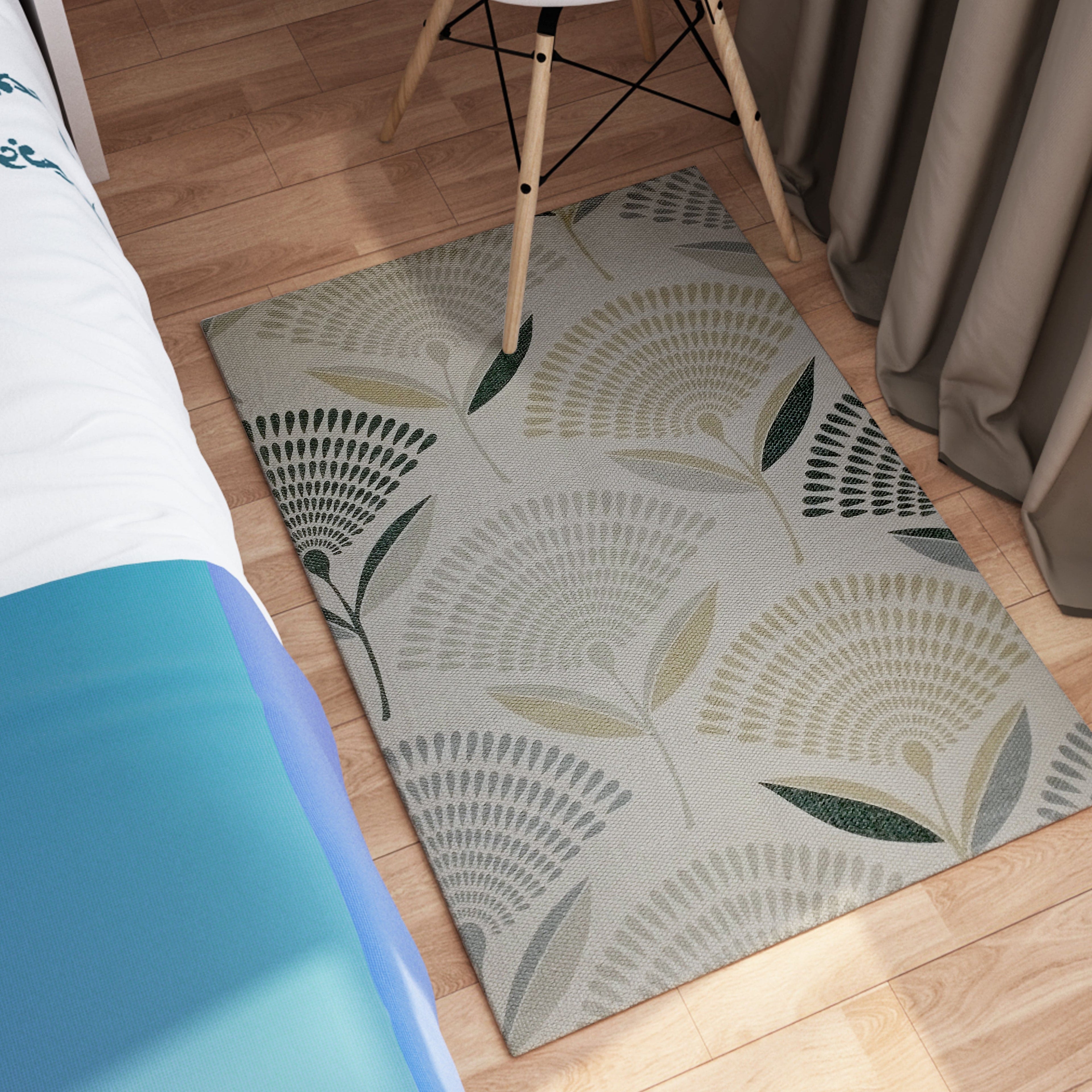 Printed Rug Linnea Design Modern Non-Slip Soft Durable Floor Rug for Living Room Bedroom Office