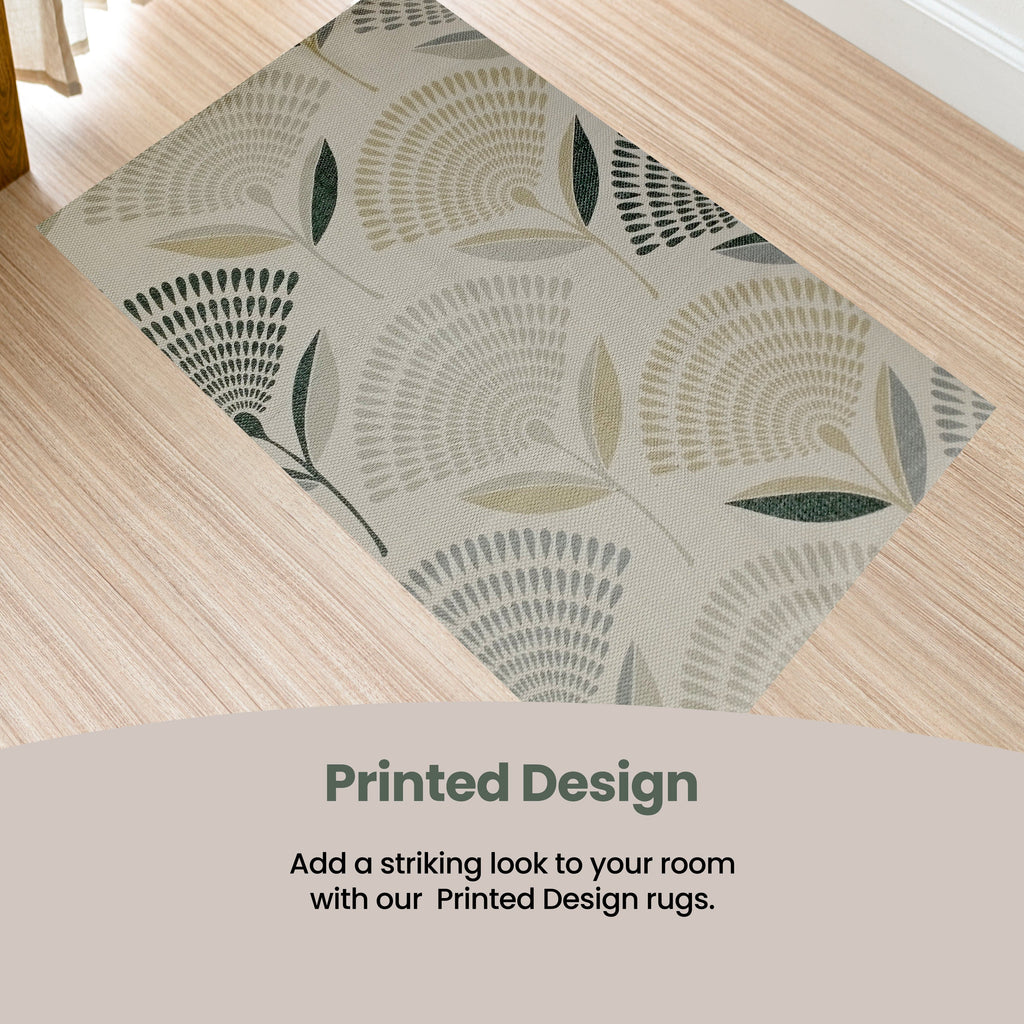 Printed Rug Linnea Design Modern Non-Slip Soft Durable Floor Rug for Living Room Bedroom Office